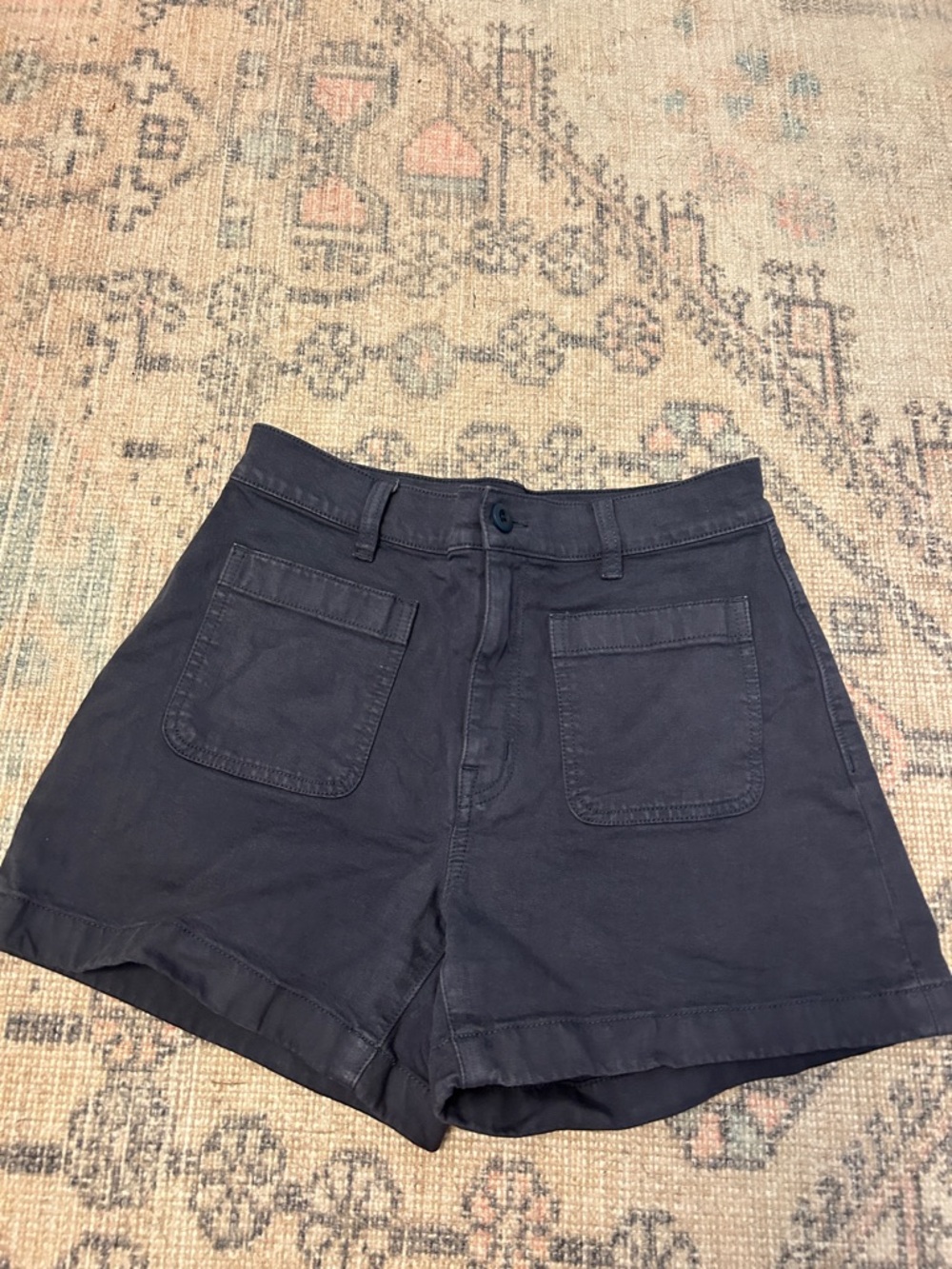 Madewell High-Rise Sailor Short in Navy Blue